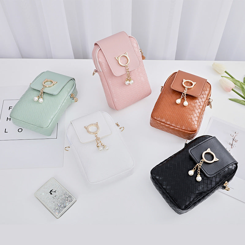 Bolsa feminina nicho mini bolsa para celular nova tendência feminina bolsa mensageiro de ombro 