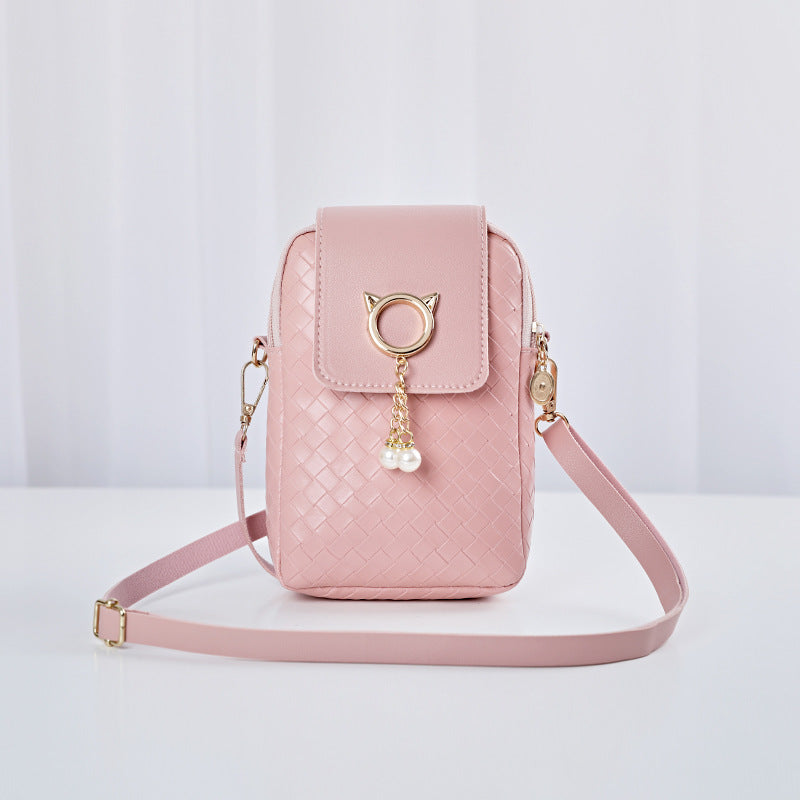 Bolsa feminina nicho mini bolsa para celular nova tendência feminina bolsa mensageiro de ombro 