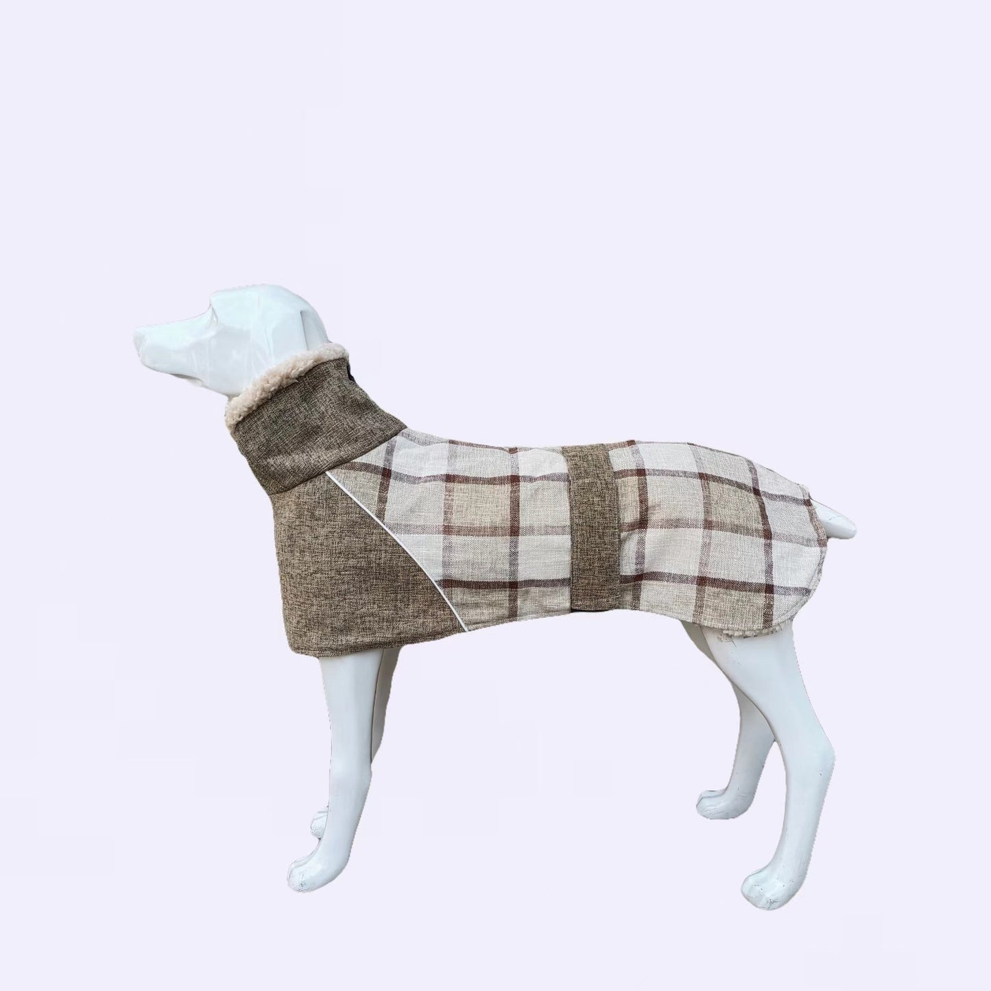 Pet Clothes Autumn And Winter- New Plaid Jacket- Cold Cotton Coat Pet Supplies