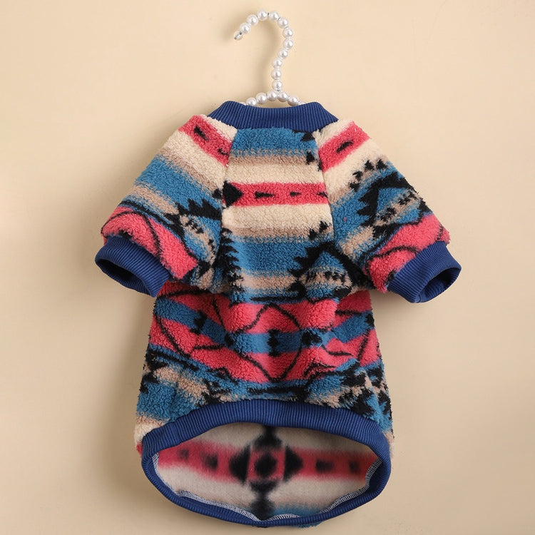 Dog Clothes Autumn And Winter Ins Cat Clothes Cute Stripes Plush Sweater Cross Border Source Pet Clothes