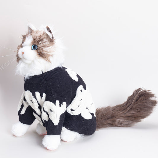 Pet Fashion Brand Sweater- Small Dog -Cute Cat Dog Clothes- Autumn and Winter