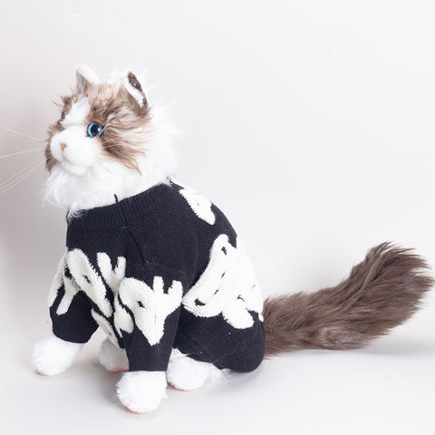 Suéter de marca de moda para animais de estimação, cachorro pequeno, gato fofo, roupas para cachorro, outono e inverno