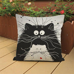 Cute Cartoon Pattern Anime Pillowcase Cat Pillow Case Married Couples Kitten Cushions Cover Outdoor Chair Cushions