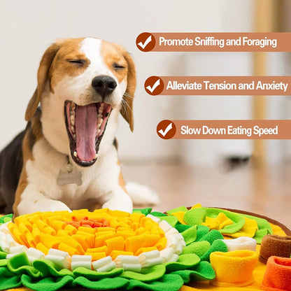 Pet dog sniffing toy mat -cat and dog sniffing mat- washable fun food hiding puzzle sniffing mat