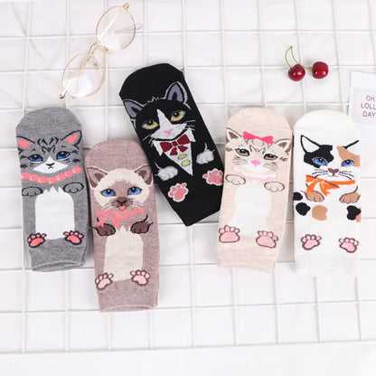 Women Socks -Funny Novelty Comfortable  Full Cotton Short Socks - Cute Character designs