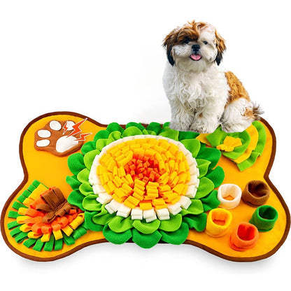 Pet dog sniffing toy mat -cat and dog sniffing mat- washable fun food hiding puzzle sniffing mat