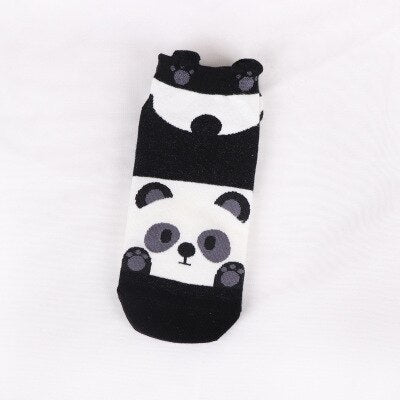 Women Socks -Funny Novelty Comfortable  Full Cotton Short Socks - Cute Character designs