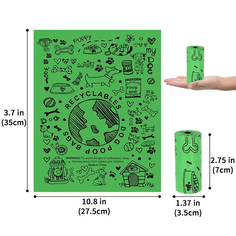 Pet Waste Bags Biodegradable Single Roll Poop Pickup Bags Dog Poop Bags Pet Poop Picker