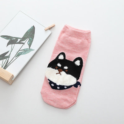 Women Socks -Funny Novelty Comfortable  Full Cotton Short Socks - Cute Character designs