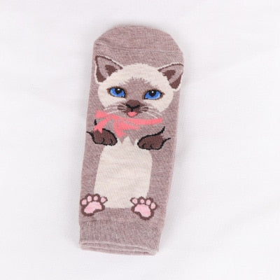 Women Socks -Funny Novelty Comfortable  Full Cotton Short Socks - Cute Character designs