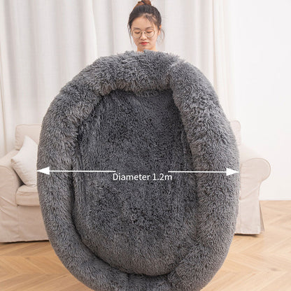 Soft Plush Round Pet - Dog Bed Winter -Cat Pet Mattress -Pet Supplies