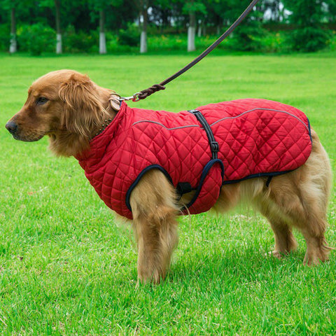 Roupas para cães inverno espessamento quente pet reflexivo casaco ao ar livre