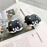 Huskie cão para airpods caso para caixa de carregamento sem fio fone de ouvido capa caso silicone capa protetora para airpods 2