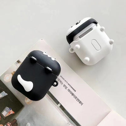 Huskie Dog for Airpods Case for Charging Box Wireless Earphone Cover Case Silicone Headphone Protective Cover Case for AirPods 2