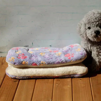Warm Soft Fleece Pet Mat -Travel Mat Cat  Dog  Puppy Cushion -Pet Pad Dog Bed  - Size for Small And Large Dogs