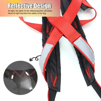 Dog Sled Harness X-Back for Large Dogs husky – Weight Pulling, Canicross, Skijoring & Scootering Harness