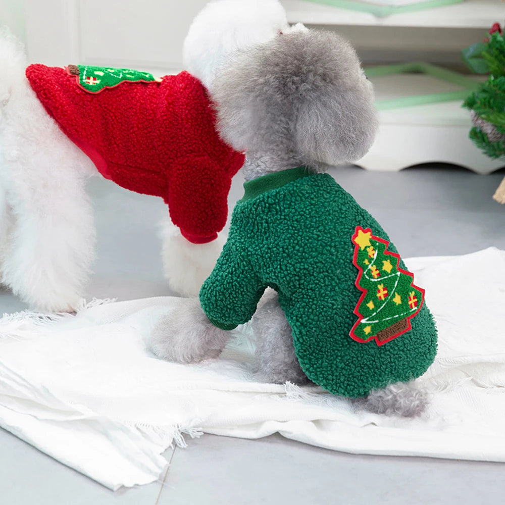Christmas Dog Clothes T-shirt Cute Puppy -Cat Christmas Clothes Costume