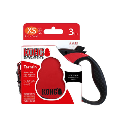 KONG Retractable Dog Leash tape 16ft (Up to 110 lbs)