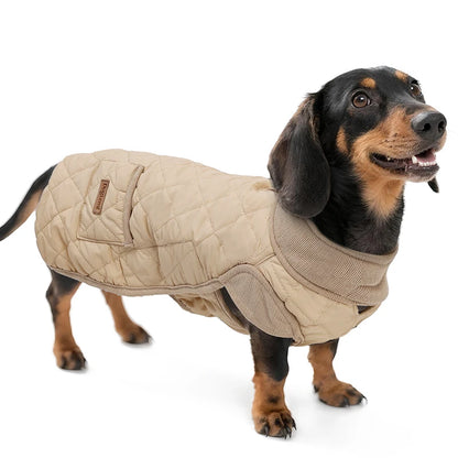 Autumn/Winter Dog Clothes for Dachshund -Soft Warm Water Repellent Dog Jacket for Sausage