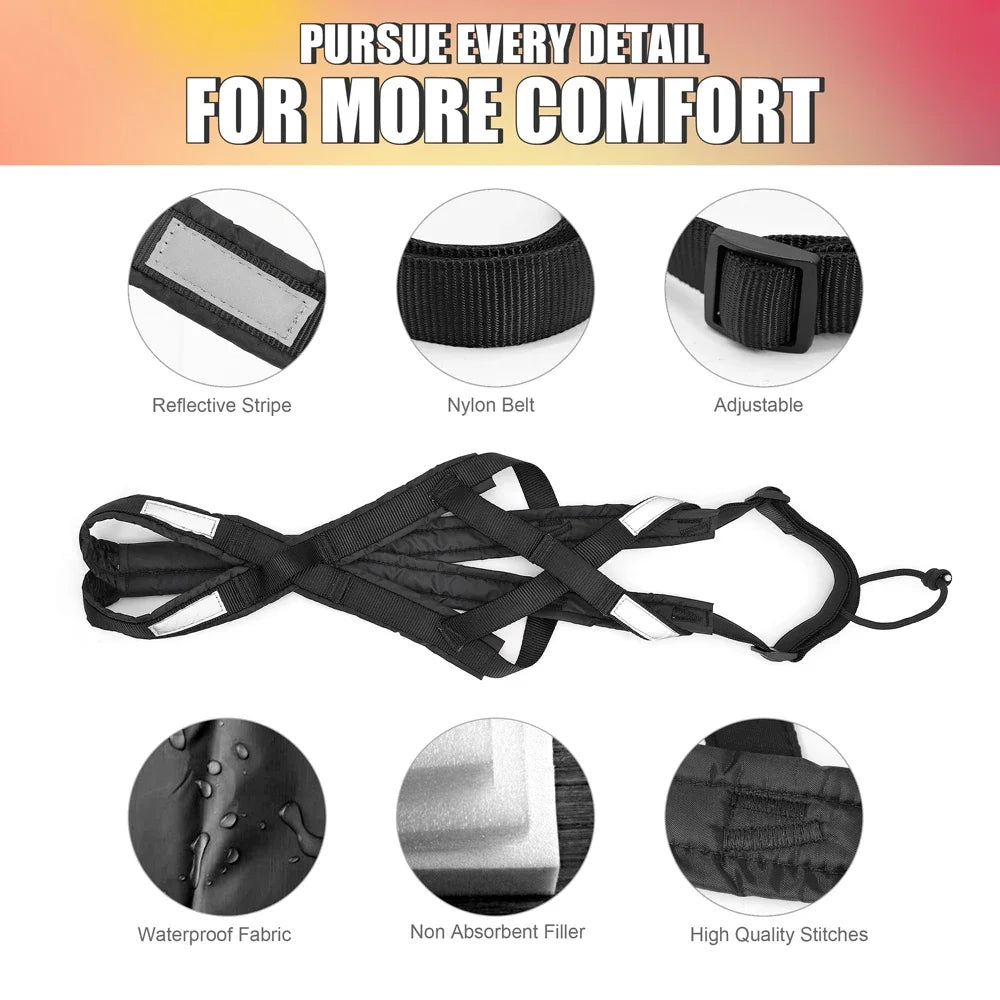 Dog Sled Harness X-Back for Large Dogs husky – Weight Pulling, Canicross, Skijoring & Scootering Harness