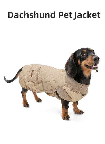 Autumn/Winter Dog Clothes for Dachshund -Soft Warm Water Repellent Dog Jacket for Sausage