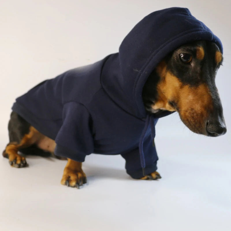 Cool Dog Sausage Hoodie for Small Dogs- Warm Puppy Clothes Dachshund Pullover