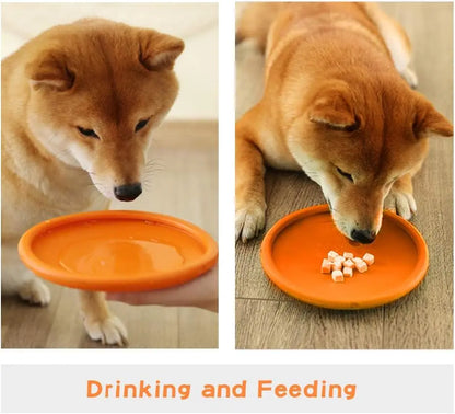 Pack dog frisbee- Durable pet interactive toy rubber- Suitable for outdoor training of medium-sized and large dogs