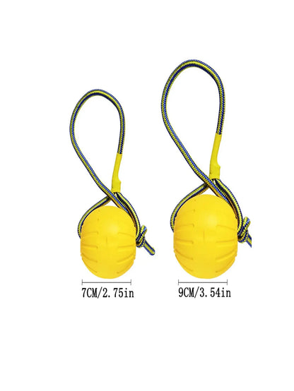 EVA pet toy ball dog floating  training dog pull ring bite resistant teeth grinding pet ball wear rope ball
