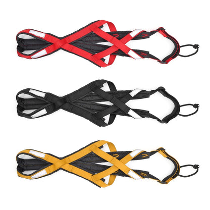 Dog Sled Harness X-Back for Large Dogs husky – Weight Pulling, Canicross, Skijoring & Scootering Harness
