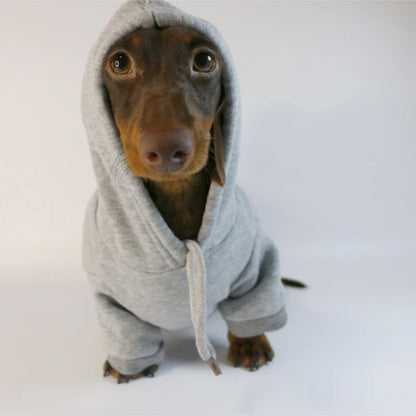 Cool Dog Sausage Hoodie for Small Dogs- Warm Puppy Clothes Dachshund Pullover