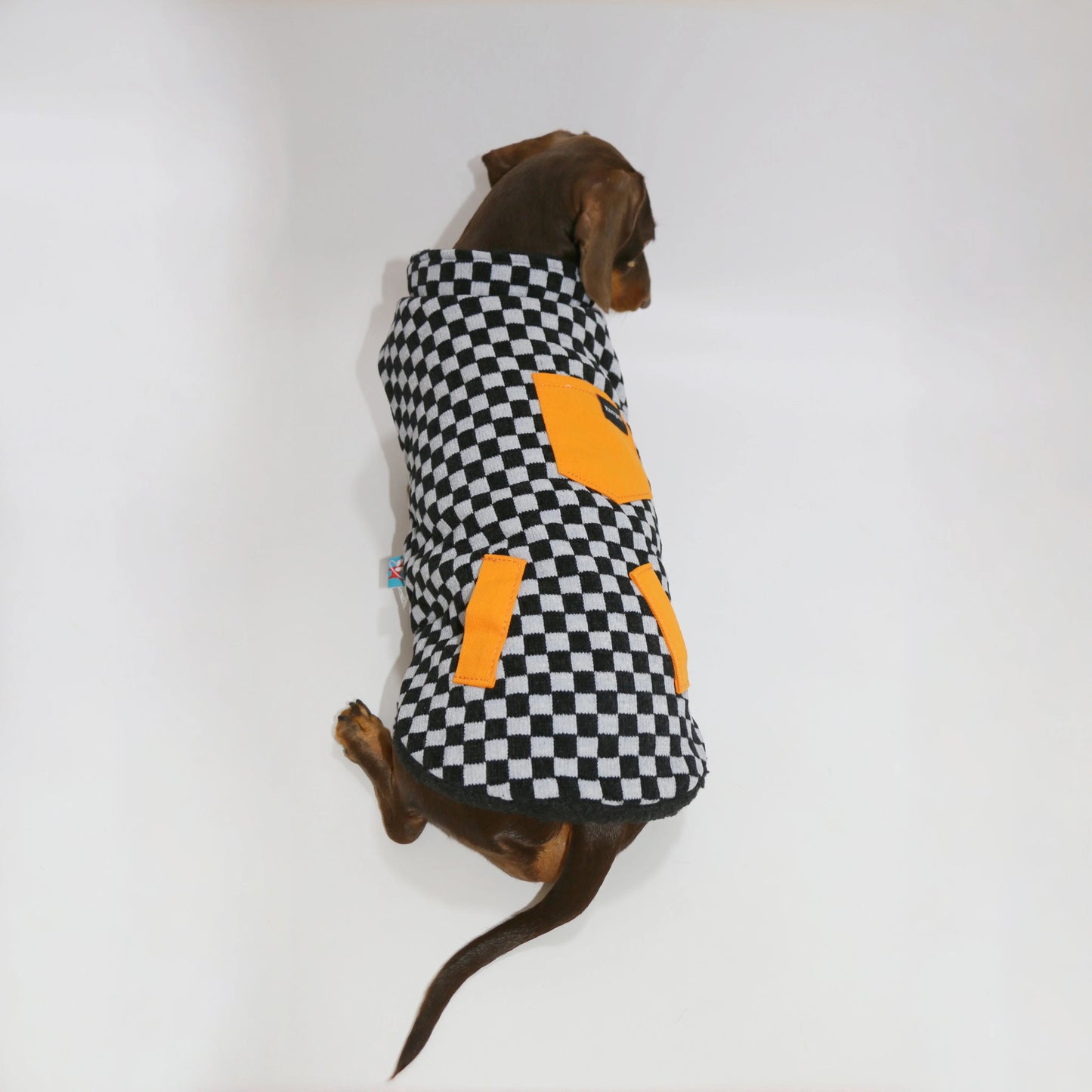 Warm Plaid Jacket for Badger Dogs- Elegant Comfort Winter Coat -Thickening Sweater Cardigan for Small Media Dachshund Dogs