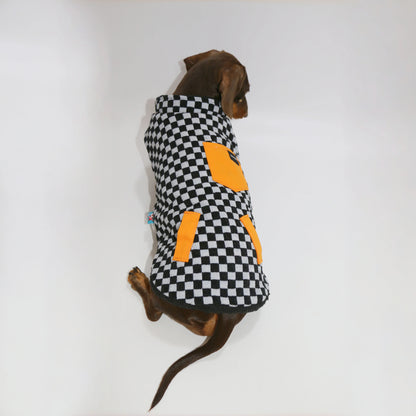 Warm Plaid Jacket for Badger Dogs- Elegant Comfort Winter Coat -Thickening Sweater Cardigan for Small Media Dachshund Dogs