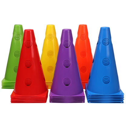 12PCS 18PCS 24PCS 30PCS 36PCS Durable  Mark Cones Football Agility Training Sport  with Hole