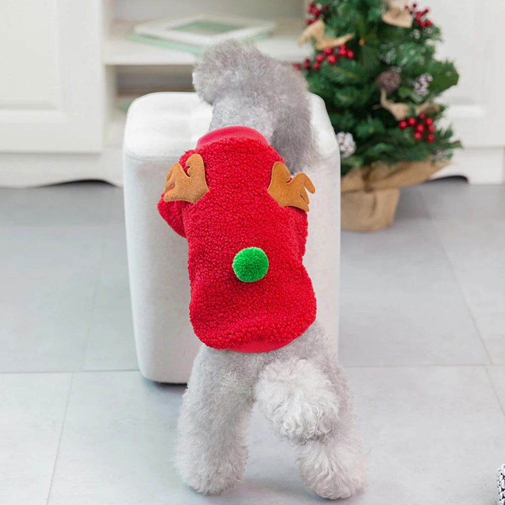 Christmas Dog Clothes T-shirt Cute Puppy -Cat Christmas Clothes Costume