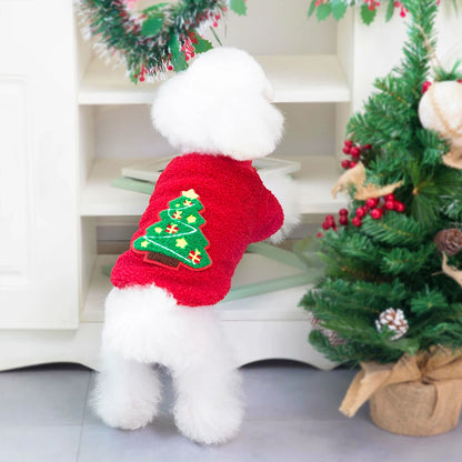 Christmas Dog Clothes T-shirt Cute Puppy -Cat Christmas Clothes Costume