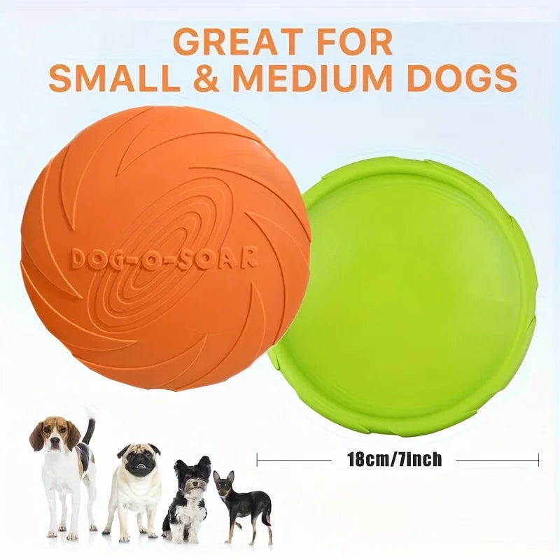 Pack dog frisbee- Durable pet interactive toy rubber- Suitable for outdoor training of medium-sized and large dogs