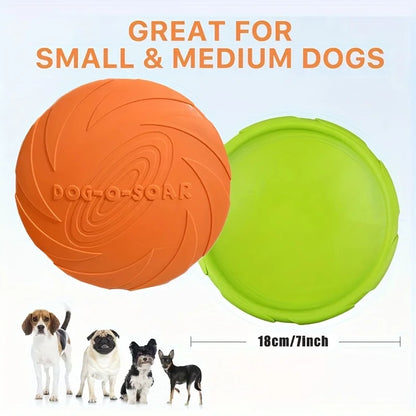 Pack dog frisbee- Durable pet interactive toy rubber- Suitable for outdoor training of medium-sized and large dogs