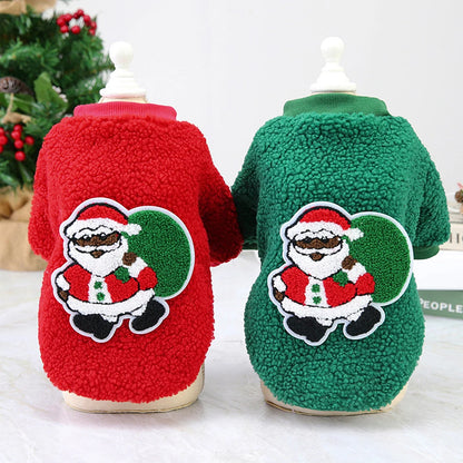 Christmas Dog Clothes T-shirt Cute Puppy -Cat Christmas Clothes Costume