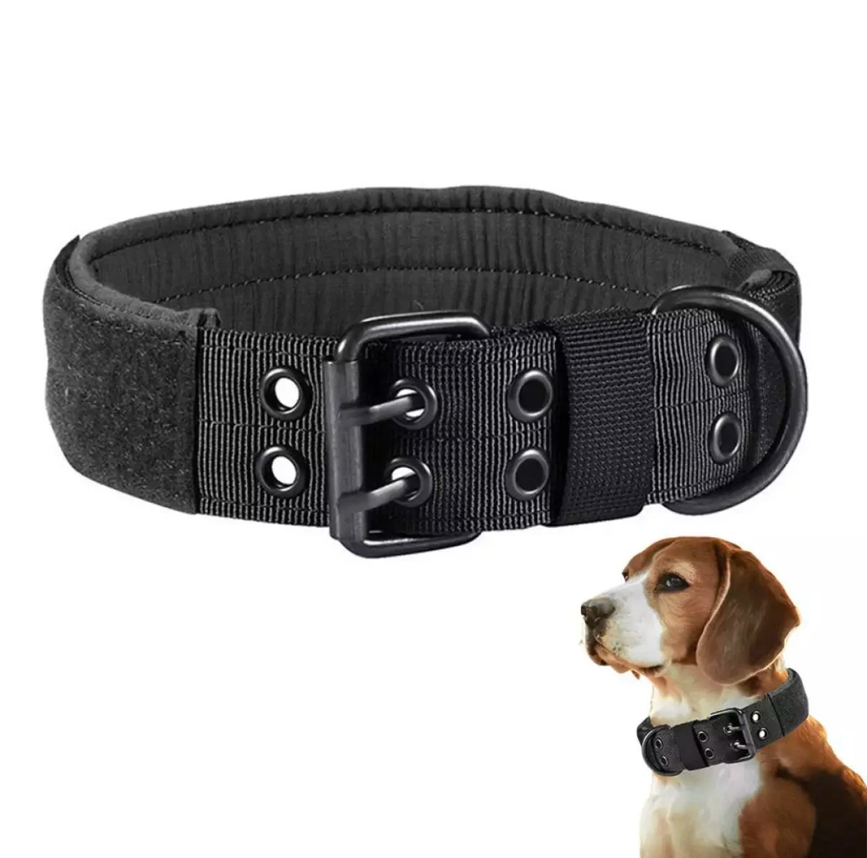 Adjustable Dog Collar Classic Reflective -Training Military Dog Collar- Nylon Heavy Duty Tactical Dog Collar German Shepherd