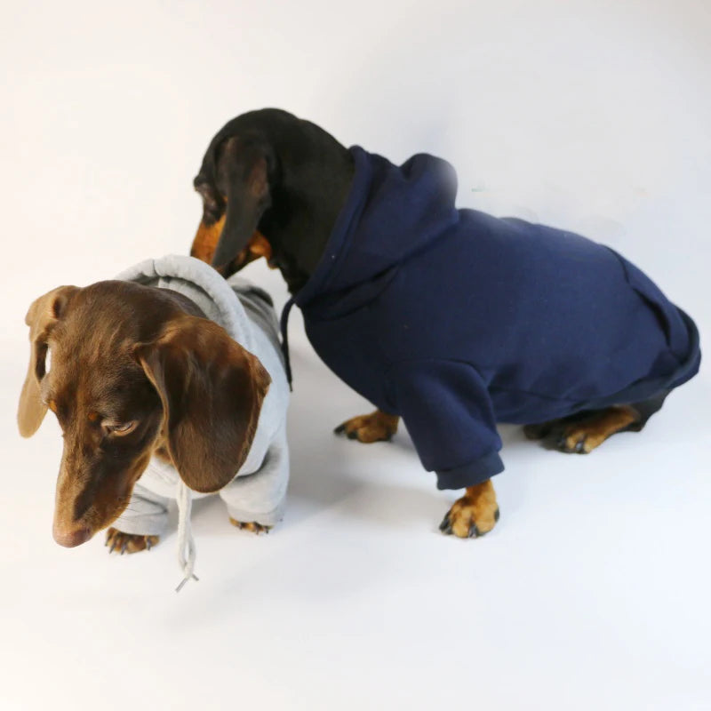 Cool Dog Sausage Hoodie for Small Dogs- Warm Puppy Clothes Dachshund Pullover