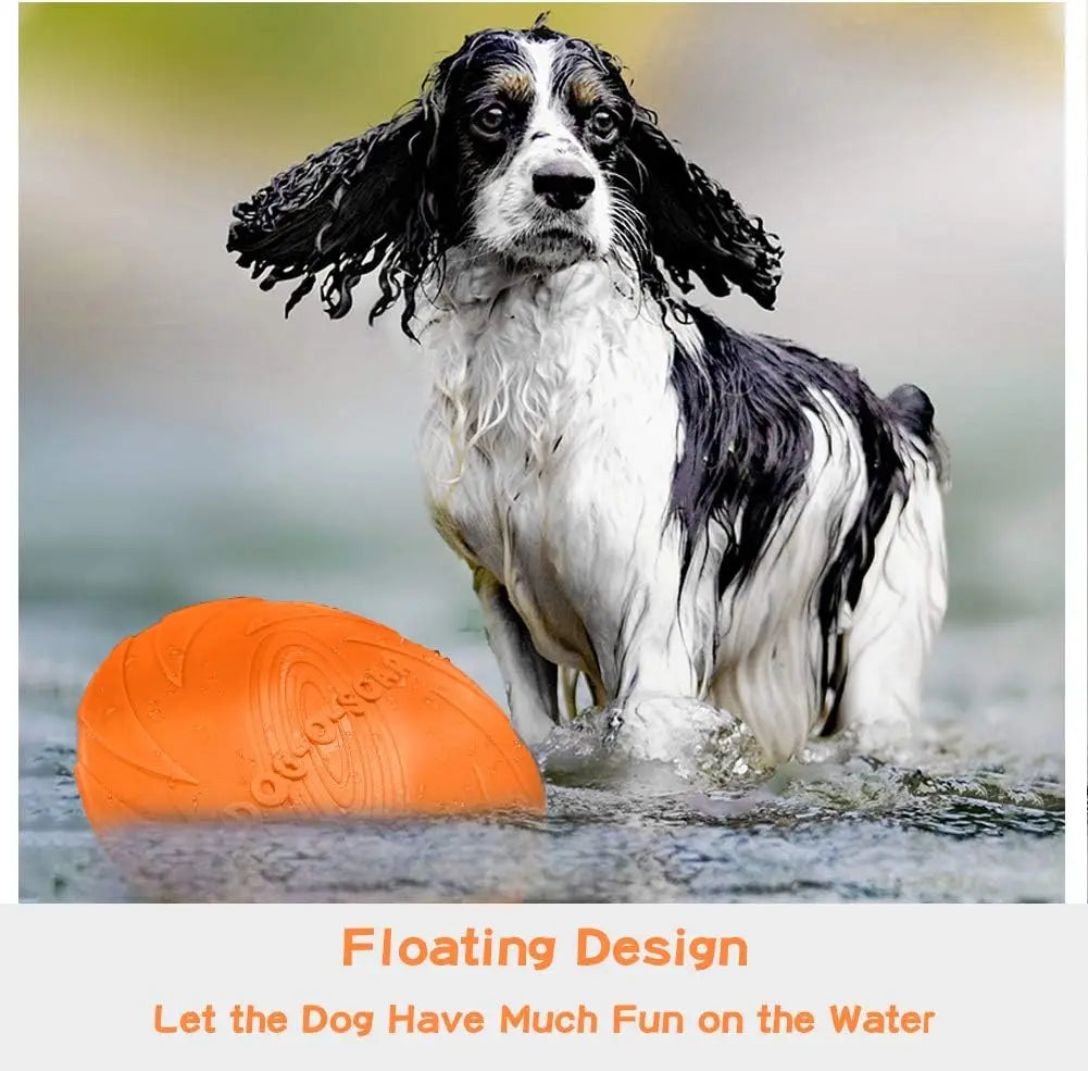 Pack dog frisbee- Durable pet interactive toy rubber- Suitable for outdoor training of medium-sized and large dogs