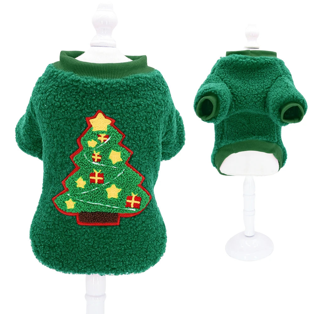Christmas Dog Clothes T-shirt Cute Puppy -Cat Christmas Clothes Costume