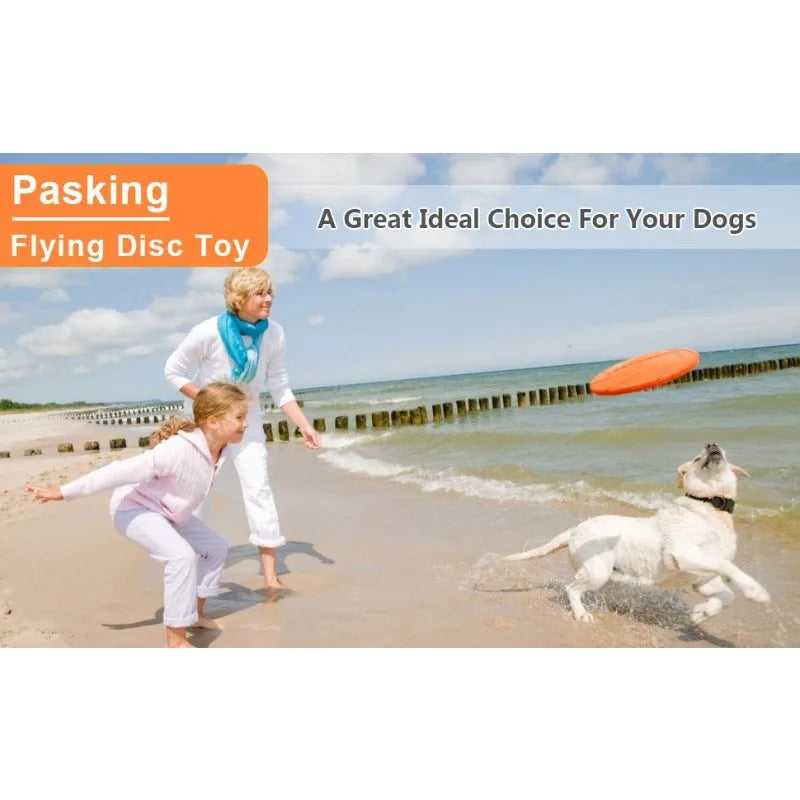 Pack dog frisbee- Durable pet interactive toy rubber- Suitable for outdoor training of medium-sized and large dogs