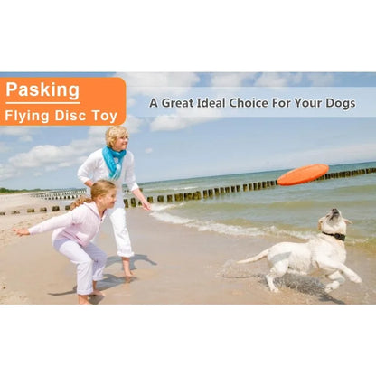 Pack dog frisbee- Durable pet interactive toy rubber- Suitable for outdoor training of medium-sized and large dogs