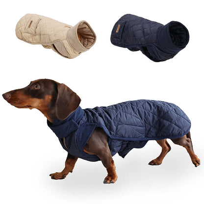 Autumn/Winter Dog Clothes for Dachshund -Soft Warm Water Repellent Dog Jacket for Sausage