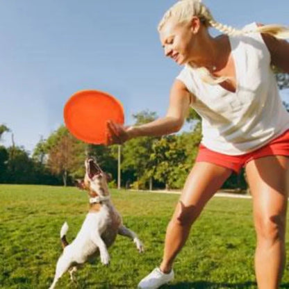 Pack dog frisbee- Durable pet interactive toy rubber- Suitable for outdoor training of medium-sized and large dogs