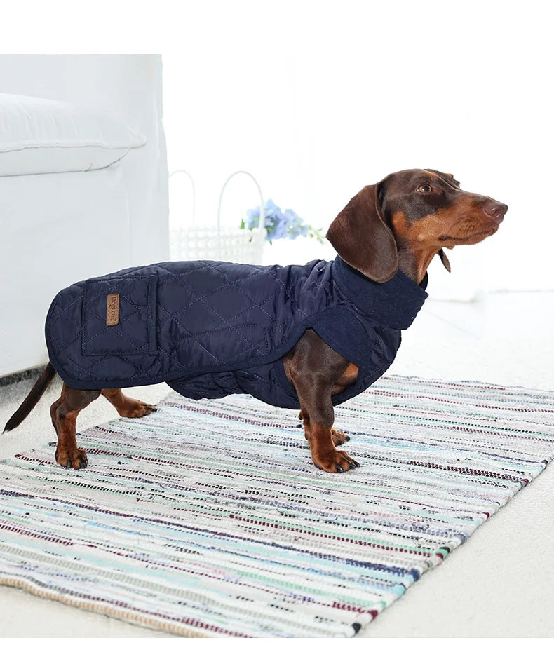 Autumn/Winter Dog Clothes for Dachshund -Soft Warm Water Repellent Dog Jacket for Sausage