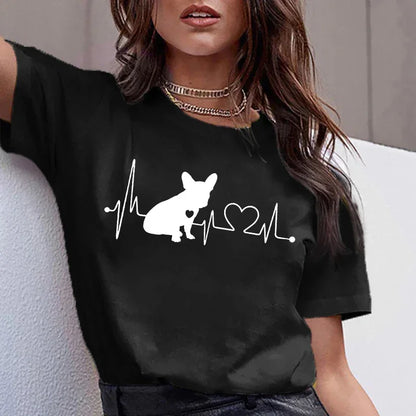 Dachshund Teckel Cute Dog -T-shirt Women Kawaii Harajuku Tops- Female Summer
