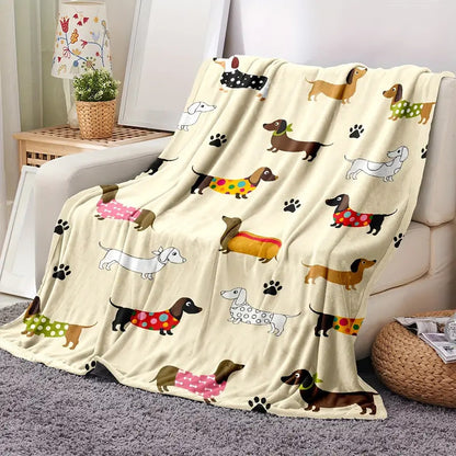 Dachshund Blanket Flannel  Cover Blanket