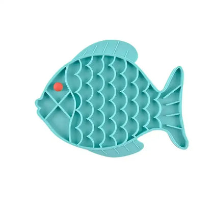 Fish Shaped Silicone Lick Mat For dogs/cats-Dog Anti Gulping Choking Feeder- Puppy Treat Dispenser